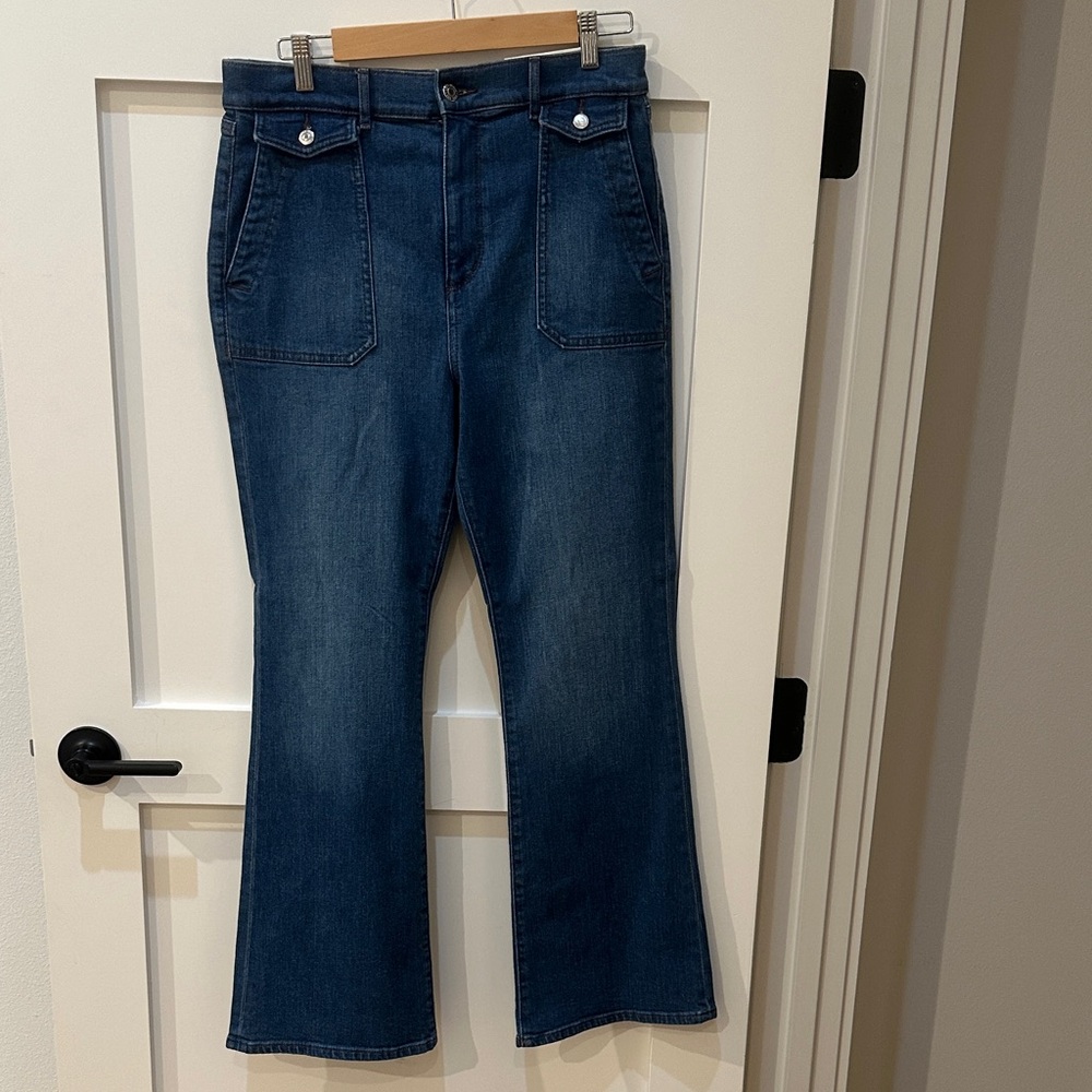 LOFT Dark Blue Flare Jeans